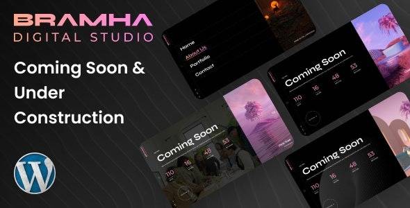 Bramha v1.0 – Coming Soon & Under Construction WordPress Theme