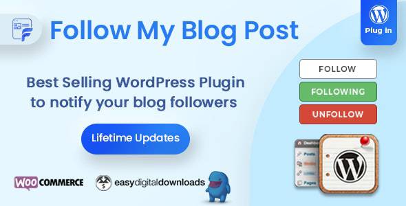 Follow My Blog Post v2.2.1 – WordPress / WooCommerce Plugin