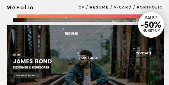 Mefolio v1.3 Ajax Resume WordPress Theme