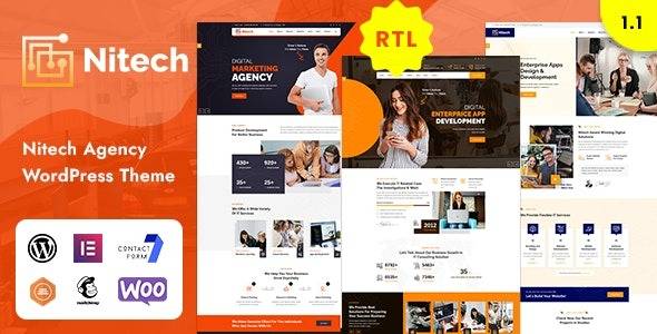 Nitech v1.4 Agency & Technology Services WordPress Theme Download