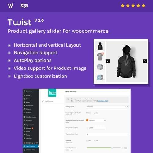 Twist v3.4 – Product Gallery Slider for Woocommerce (Updated)