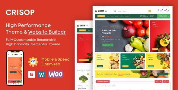 Crisop v1.1.0 – Elementor Grocery Store & Food WooCommerce Theme