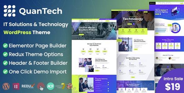 Quantech – v1.1.0 IT Solutions & Technology WordPress Theme Download