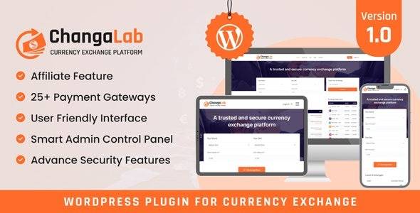 ChangaLab v1.0 – Currency Exchange WordPress Plugin (Updated)