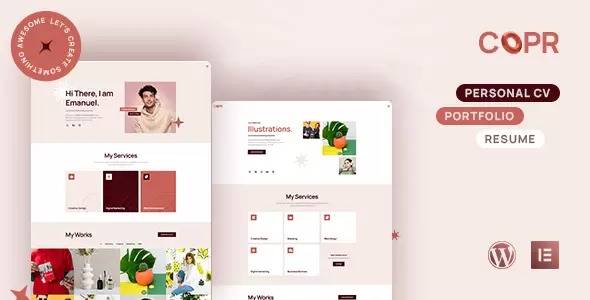 Copr v1.1.0 – One Page Personal Portfolio, CV and Resume Theme