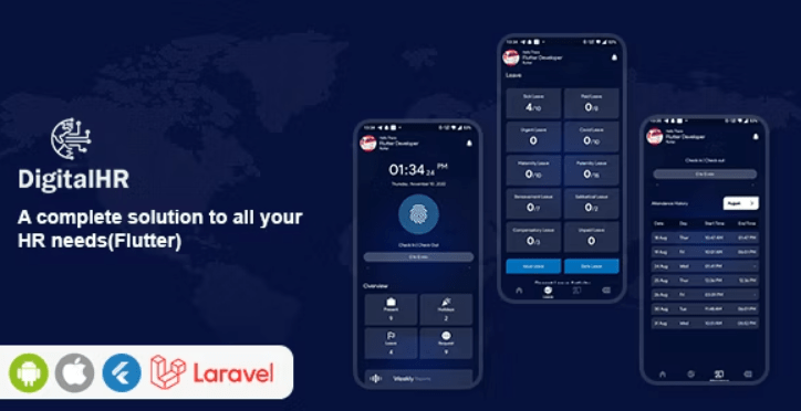 DigitalHR v2.0 – A complete solution to all your HR needs (Flutter)