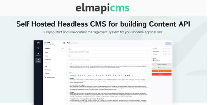 ElmapiCMS v2.0 – Headless CMS for building Content API