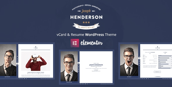 Henderson v3.0.0 – vCard & Resume WordPress Theme