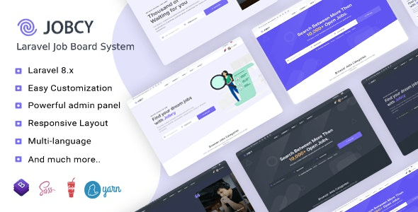 Jobcy v1.11.0 – Laravel Job Board Multilingual System – nulled