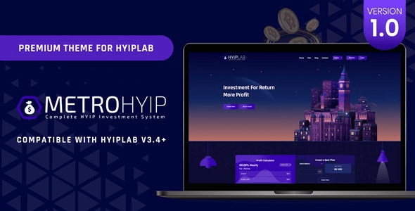 METROHYIP v1.0 – Premium Theme For HYIPLab