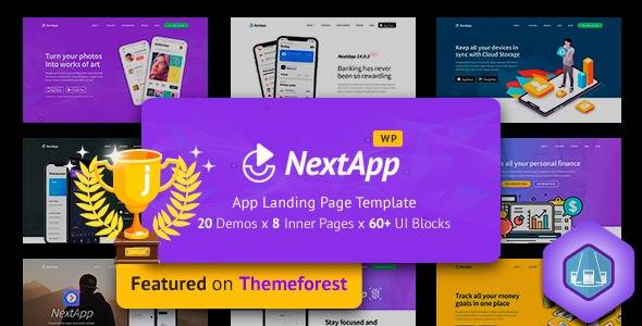 Nextapp v1.4.3.1 – App Landing Page WordPress Theme