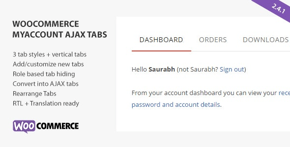 SS WooCommerce Myaccount Ajax Tabs v2.6.0