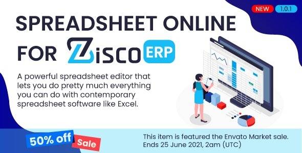 Spreadsheet online for ZiscorERP v1.0.1