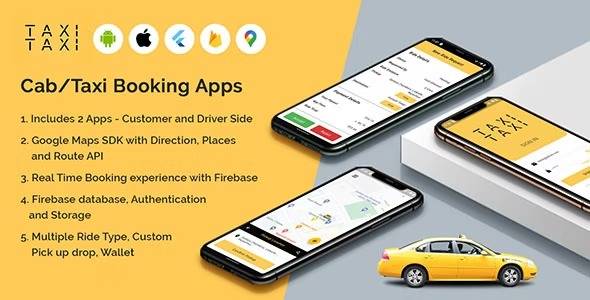 Taxi Taxi – Flutter Cab/Taxi Booking Apps – 31 May 2023