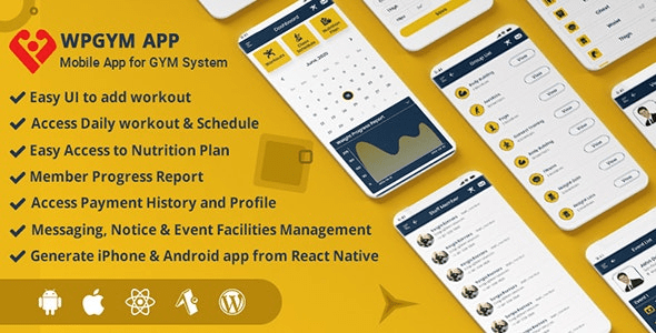 WPGYM App v2.0.4 – Mobile App for WordPress Gym System