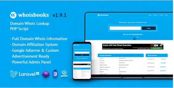 WhoisBooks v1.9.1 – Domain Whois Lookup PHP Script – (Updated)