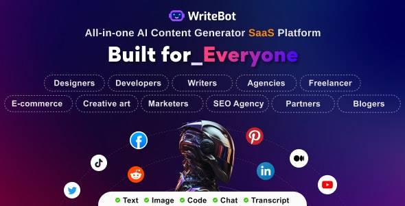 WriteBot v4.2.0 – AI Content Generator SaaS Platform