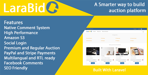 LaraBid v4.0.1 – A Laravel PHP Auction Platform