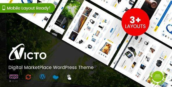 Victo v1.4.16 – Digital MarketPlace WordPress Theme (Mobile Layouts Included)