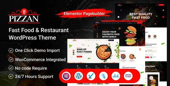 Pizzan v1.0.0 – Fast Food and Restaurant WordPress Theme