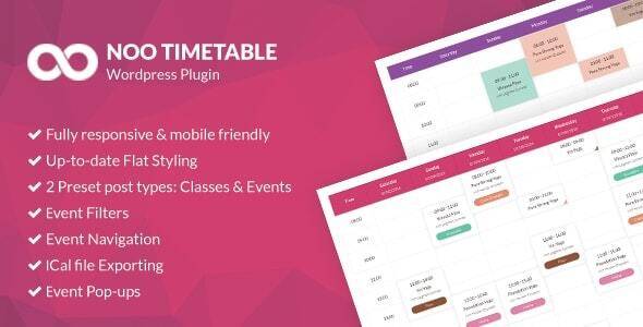 Noo Timetable v2.2.0 – Responsive Calendar & Auto Sync