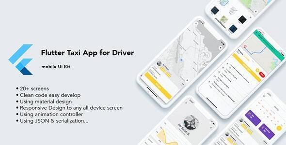 Flutter Taxi App Driver Ui Kit v1.3