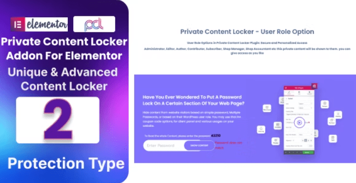 BWD Private Content Locker Addon For Elementor v1.0