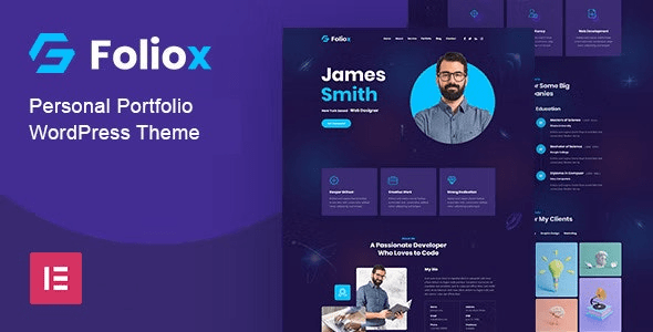 Foliox v1.0 – Personal Portfolio WordPress Theme