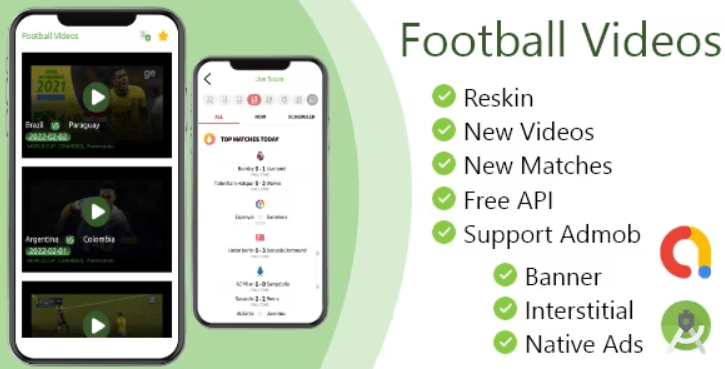 Football Videos ODDs Comparison and Live Score App + Admob v1.6