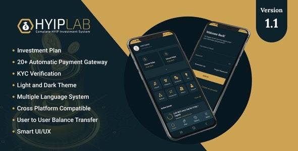 HYIPLab v1.1 – Cross Platform Mobile Application