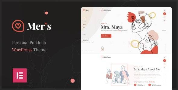 Mer’s v1.0 – Personal Portfolio WordPress Theme