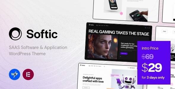 Softic v1.2.1 – SAAS Software & Application WordPress Theme