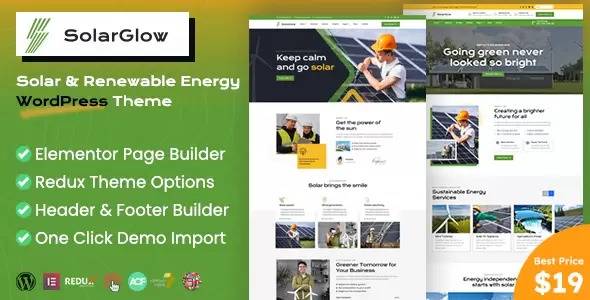 Solarglow v1.2.0 – Solar & Renewable Energy WordPress Theme