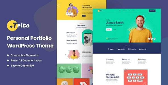 Trito v1.0.0 – Personal Portfolio WordPress Theme