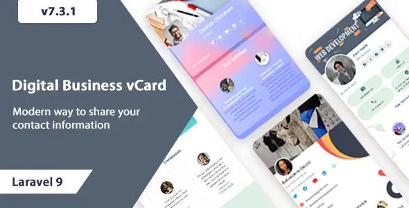 VCard SaaS v8.5.0 – Digital Business Card Builder SaaS – Laravel VCard Saas