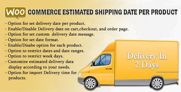 WooCommerce Estimated Shipping Date Per Product v5.1