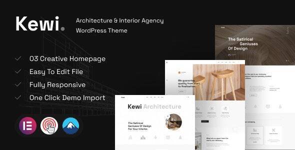 Kewi v1.0 – Architecture & Interior Agency WordPress Theme