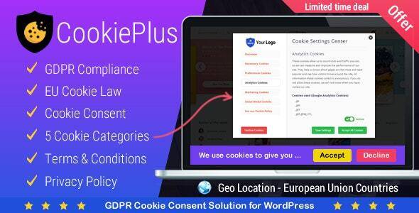 Cookie Plus v1.6.3 – GDPR Cookie Consent Solution – Master Popups Addon