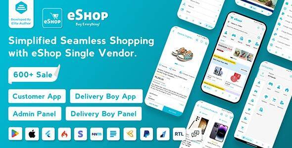 eShop v4.1.0 – eCommerce Single Vendor App – Shopping eCommerce App with Flutter – nulled