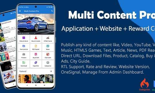 Multi Content Pro (Application and Website) v2.2.0