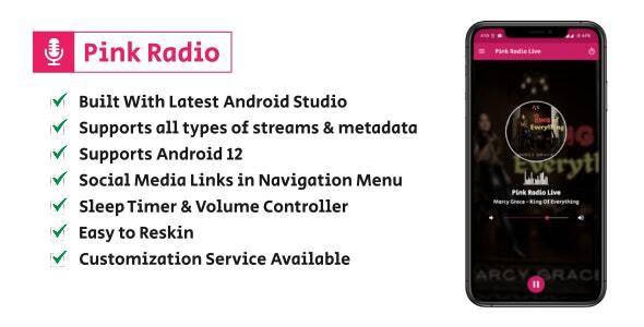 Pink Radio – Simple yet powerful Radio Player for Android