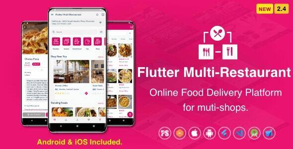 Flutter Multi-Restaurant (FoodPanda, GrabFood – Mobile Food Delivery Platform For iOS & Android) v2.4