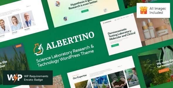 Albertino v2.14 – Science Laboratory Research & Technology WordPress Theme