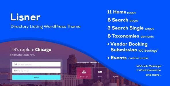 Lisner v1.4.0 – Modern Directory Listing WordPress Theme