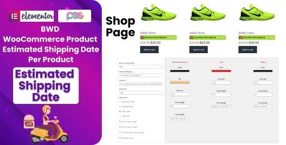 BWD Product Estimated Shipping Date Plugin For WooCommerce v1.0