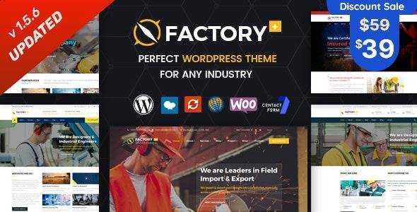 Factory Plus v1.5.7 – Industry and Construction WordPress Theme