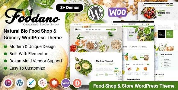 Foodano v1.0.1 Natural Food Shop WordPress Theme