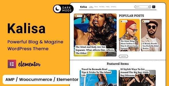 Kalisa v1.6 – Blog & Magazine WordPress Theme