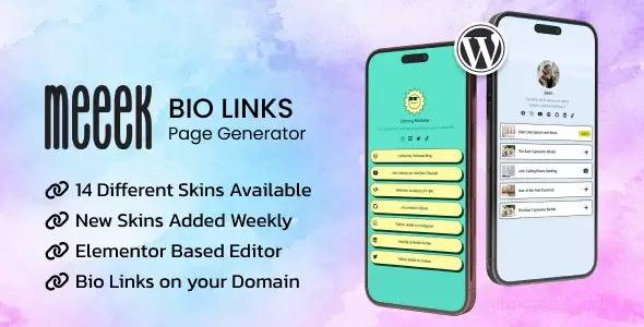 Meeek v1.0.1 – Elementor Bio Links Builder for WordPress