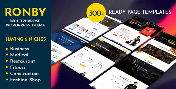 Ronby v6.1.1 – 6 Niche Business Multi-Purpose WordPress Theme